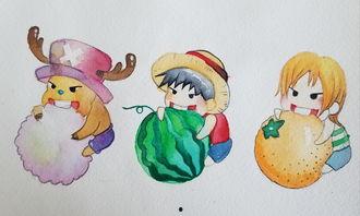 画稿吃瓜,吃瓜时光的美好瞬间